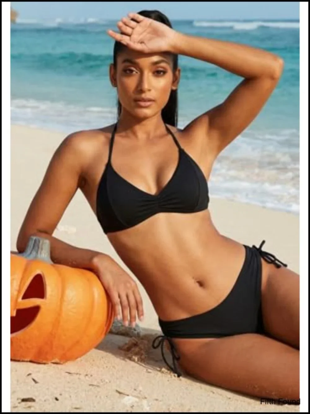 Full Coverage Bikini Bottoms with Adjustable Side Ties - Nylon Blend